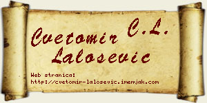 Cvetomir Lalošević vizit kartica